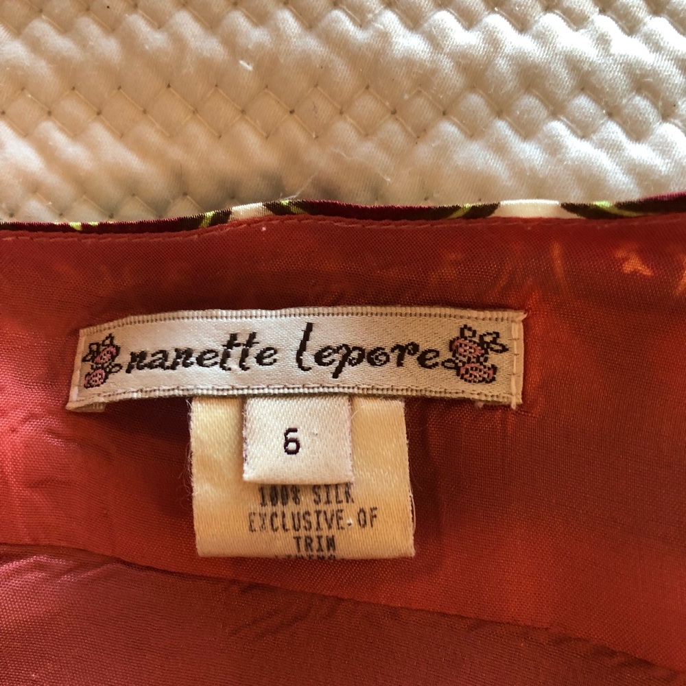 Nanette Lapore 100% Silk Open Back Tsnk